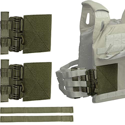Boucles à dégagement rapide porte-plaques accessoire ceinture Molle noir