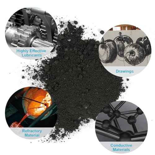 Image of 2LBS Pure Graphite Powder,3000 Mesh Microfine Dry Graphite Lubricant Powder for Locks,Pinewood Cars,Bearings,Reels,Sketches,Paintings