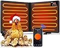 Chicken Coop Heater for Winter with Remote APP Control, 30''x12'' Large Foldable Chicken Heaters Warmer Inside Coop with Adjustable Timer Temp, 180W Safe Flat Panel Radiant Heater for Chickens Coops