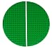 Classic Green Half Circle Roll Up Building Mat by Strictly Briks | 15"x15" Double Sided Silicone Travel Mat | 100% Compatible With All Major Brands | Drawstring Bag & Strap Included | 2 Pack