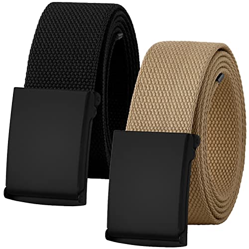 Image of Falari Canvas Web Belt Fully Adjustable Cut to Fit Golf Belt Flip Top Buckle