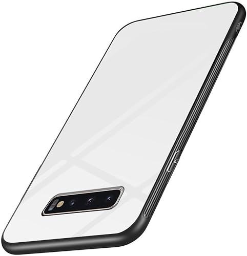 Miniatura 4 de Luhuanx - Funda para Samsung Galaxy S10 Plus cristal templado patrón de color verde esmeralda  marco de TPU híbrido delgado para Galaxy S10