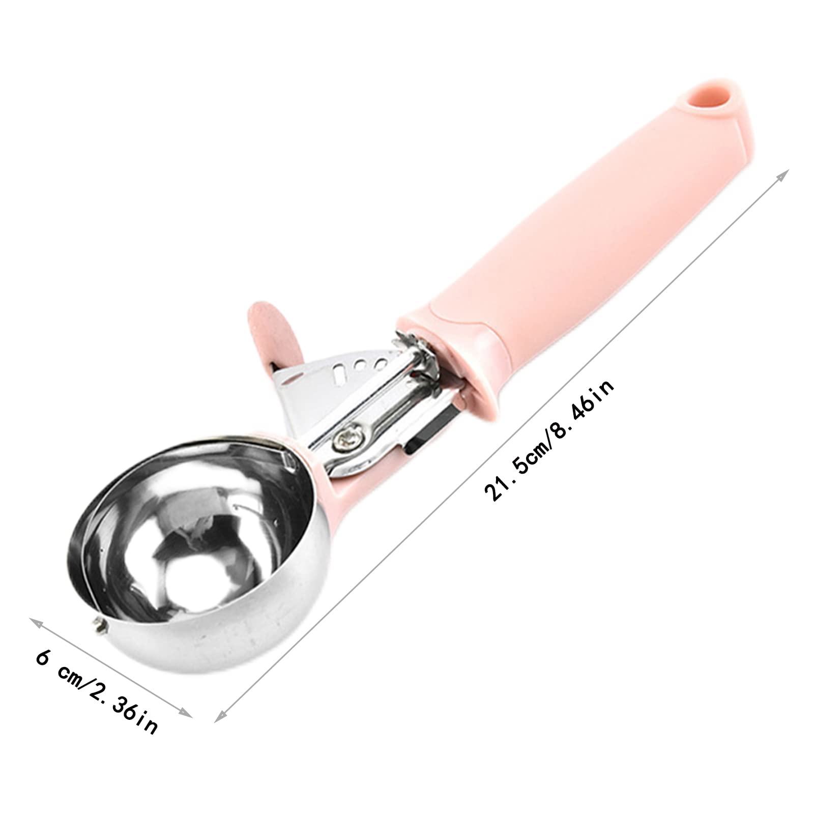 Eisportionierer Professionell Professioneller Eislöffel Aus Edelstahl - Rosa  Eisportionierer Für Harte Sorten \u0026 Kugelbildung Eislöffel Portionierer, image size:1600x1600