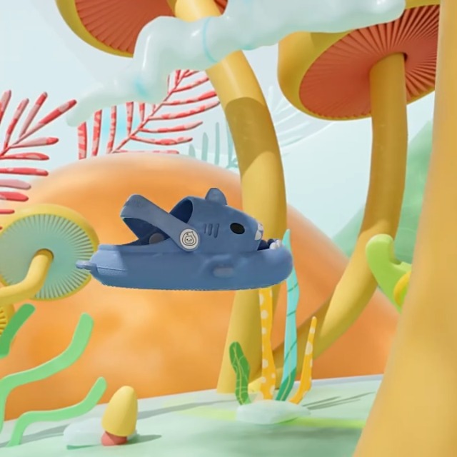 Ciabatte Squalo Per Bambini - Pantofole Antiscivolo, Sandali Da Spiaggia E Piscina, Materiale EVA Morbido - Foto 6