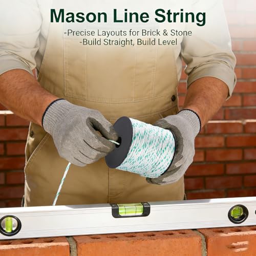 ANMOFLY Braided Nylon Mason Line String 200ft #36 Strong Cord for Masonry Construction Gardening Net Making and Tomato Plants