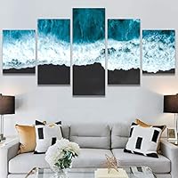 SIGNWIN 5 Panel Canvas Wall Art Modern Art Landscape Multicolor Photography Relax/Calm Rocky Romantics for Home Decorations Ready to Hang - 60