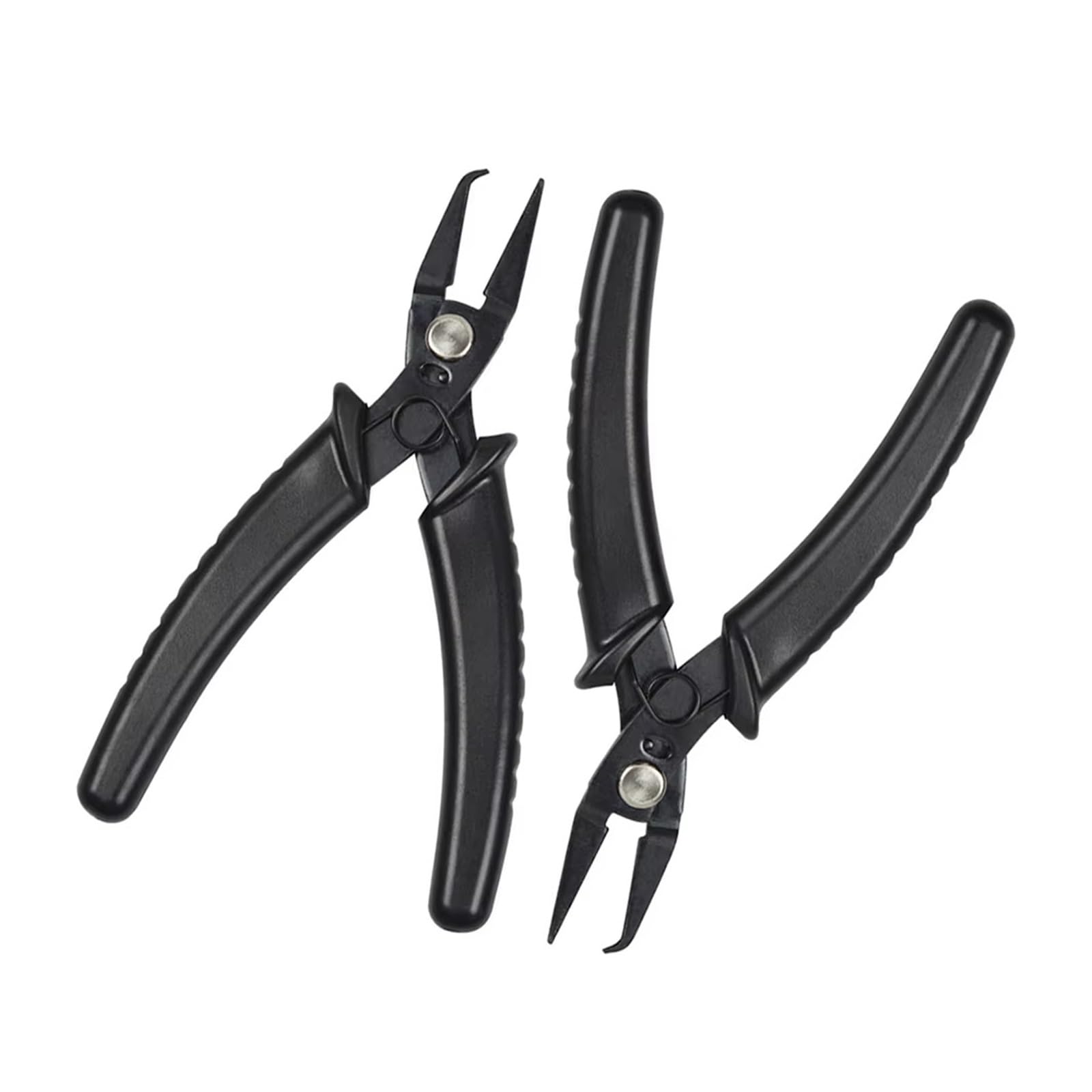Mzsklw One Color Hair Extension Pliers 2Pcs Hair Extension Pliers Black Split Ring Opener Micro Rings Beads Link Remover Plier For Extensions