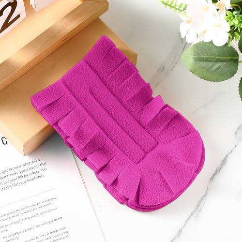 Image of Zubebe 6 Pcs Reusable Duster Refills Fleece,Peach Red | Soft Polyester Fiber Flat Duster Refill Multi Surface Washable Cleaning Pad Tools for Home, Blinds, Car, Pet, Furniture, Fans