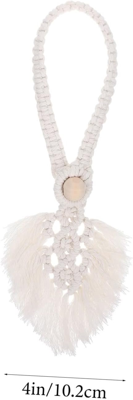 2sets Strong Cotton Material Curtain Holdbacks Farmhouse Style Drapes Ties Rustic Home Decor 4pcs*2