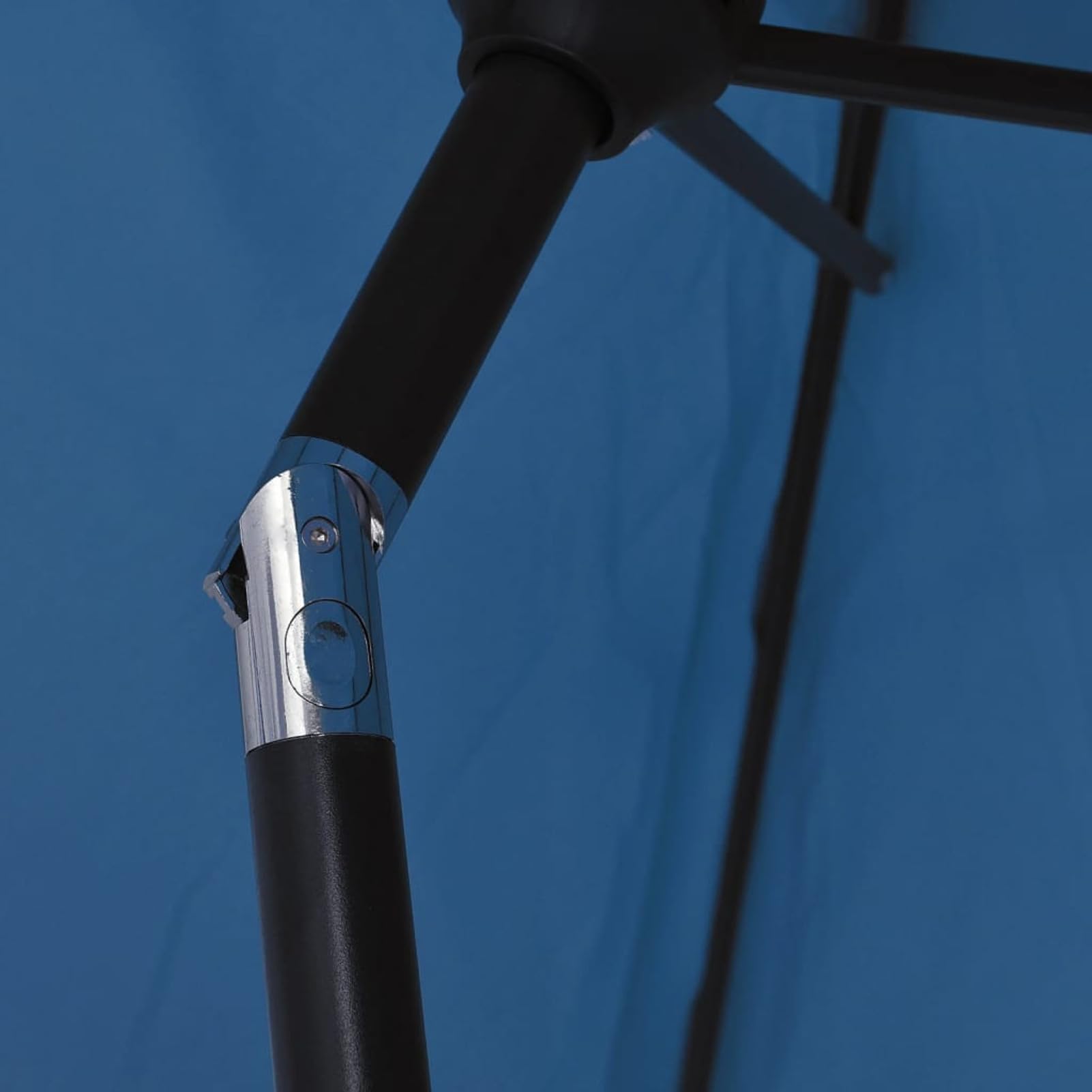 Homgoday Sombrilla de Aluminio Azul 200x224 cmSombrilla de Jardín, Protección UV Sombrilla Jardín Grande Orientable Jardín Parasol Balcón