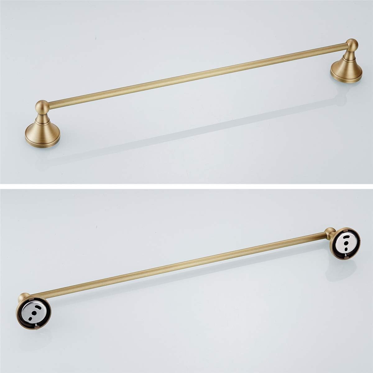 Flybath Oval Towel Ring and 22 Inch Towel Bar Set Wall Mounted Bathroom Accessories Antique Brass (Brushed Bronze)