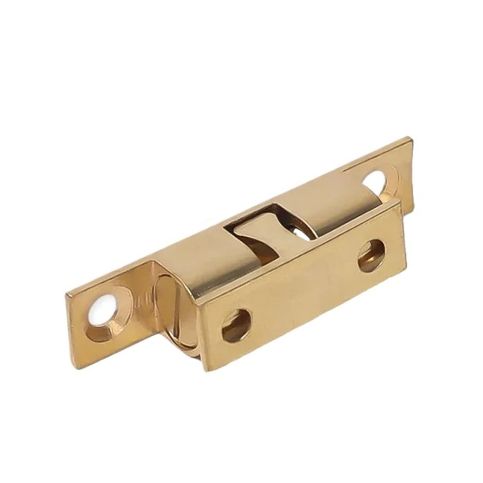 Hqycl Gold-60Mm 5/1Pcs Furniture Door Ball Latch Brass Double Roller Spring Ball Catch Latches Cabinet Closet Door Adjustable Tension Latch
