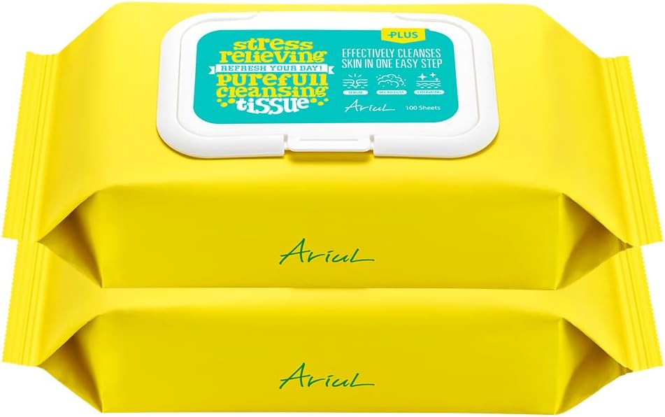 Ariul Smooth and Pure Cleansing Sheets 80 Count 2-Pack Cleansing Tissues Makeup Remover
