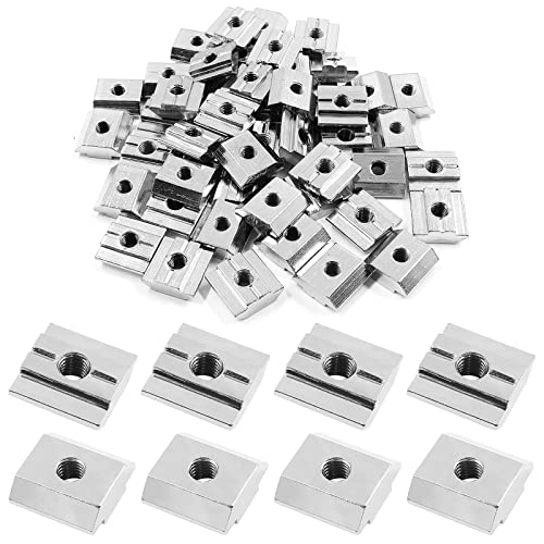 LifCratms 50Pcs Sliding T Nuts 30 Series M5, Slide in Hammer Head T Nut T-Slot Slide Nuts Accessories for 3030 Series Aluminum Extrusion Profile T-Slot 8mm