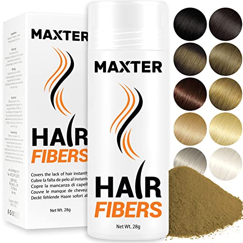 Maxter FIBRAS CAPILARES Rubio - Microfibras Capilares de Algodón en Polvo 100% Natural para Disimular Calvicie y Alopecia al Instante - Fibra Capilar Hombre y Mujer - Hair Fibers