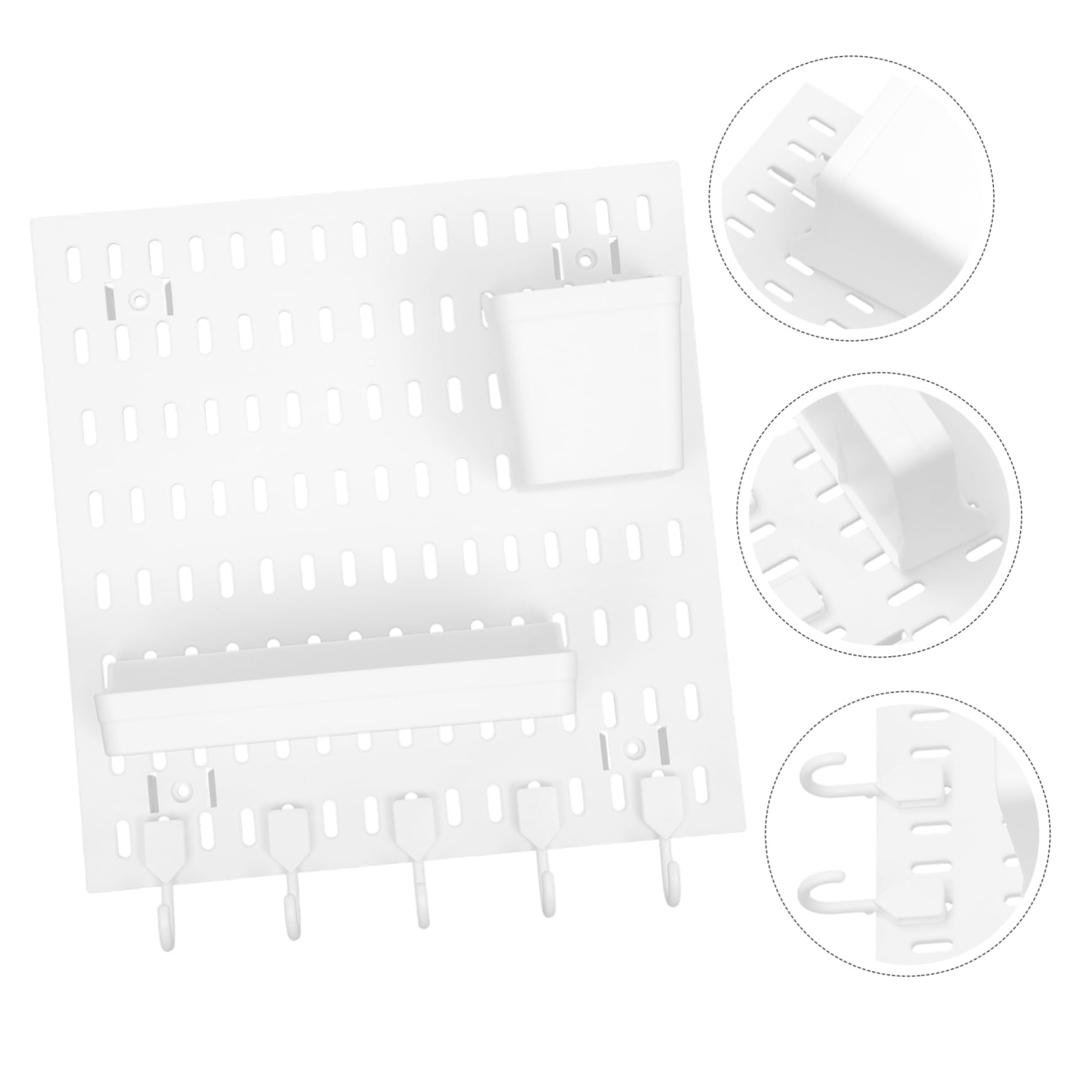 Wandmontierte Lochwand aus Pp mit Starker Tragfähigkeit und Platzsparender Aufbewahrung für Badezimmer und Wohnraum in Modernem Minimalistischen Design