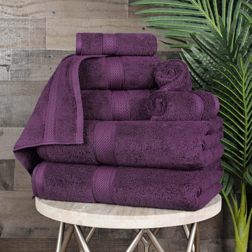 Superior Egyptian Cotton Towel Set - 8 pieces, plush bath & face towels