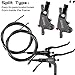 DYISLAND LD-210S Hydraulic Disc Brakes Set，2-PIN/Power-Off Hydraulic Brake kit for Electric Scooter/E-Scooter(L-L Brakes（Black）)