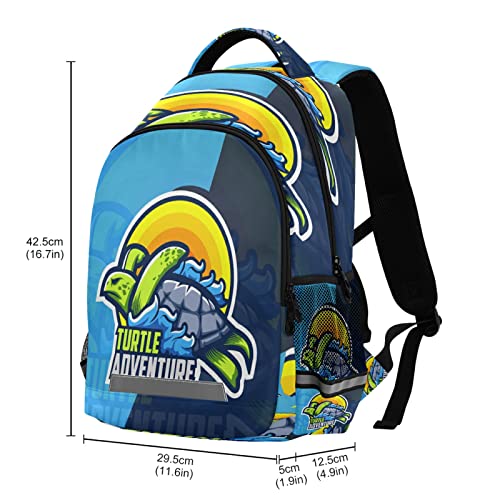 Sacs cartable à dos tortue de mer imperméable et léger