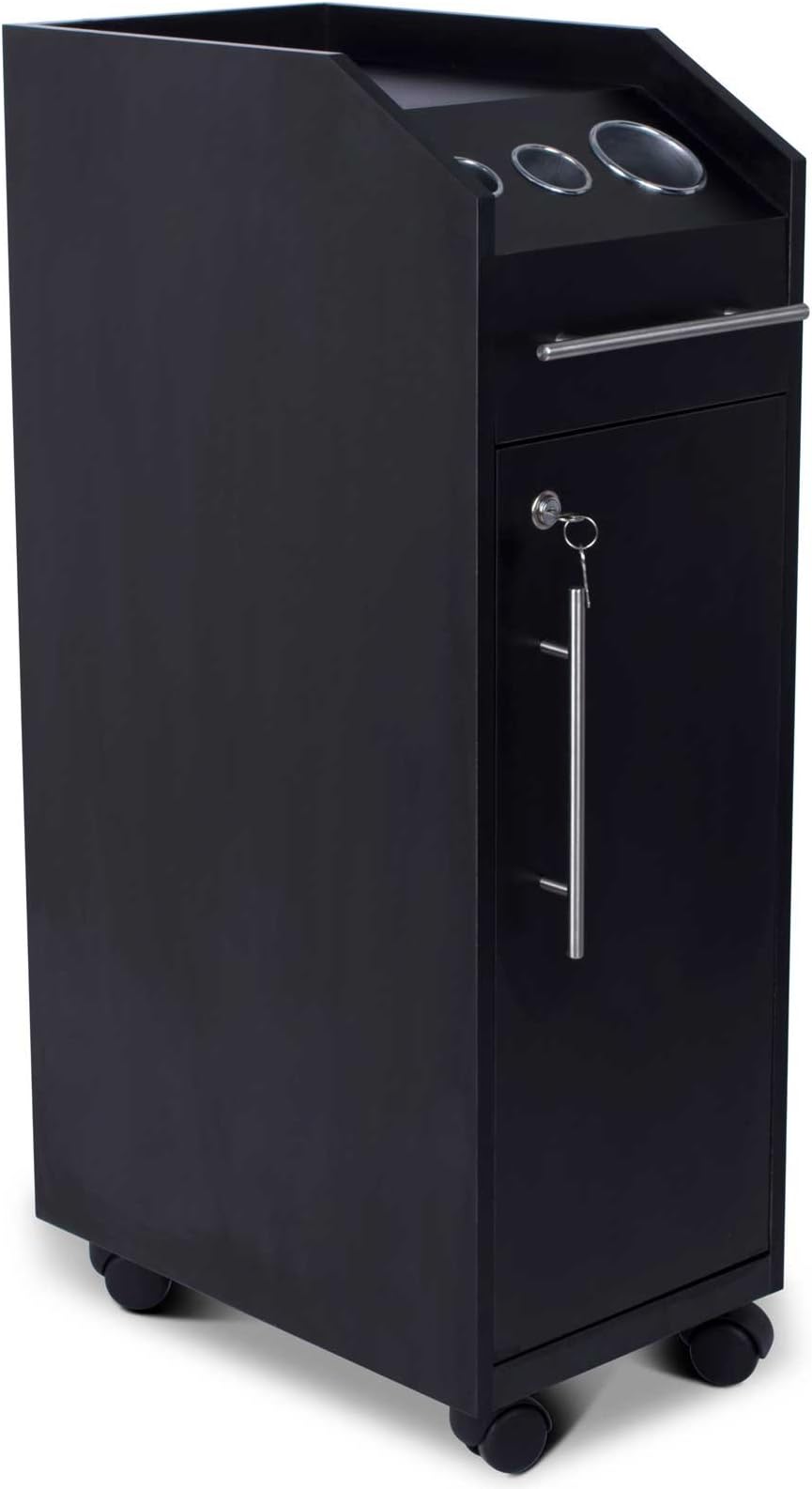 Icarus Vittoria Black Beauty Salon Rolling Trolley Cart