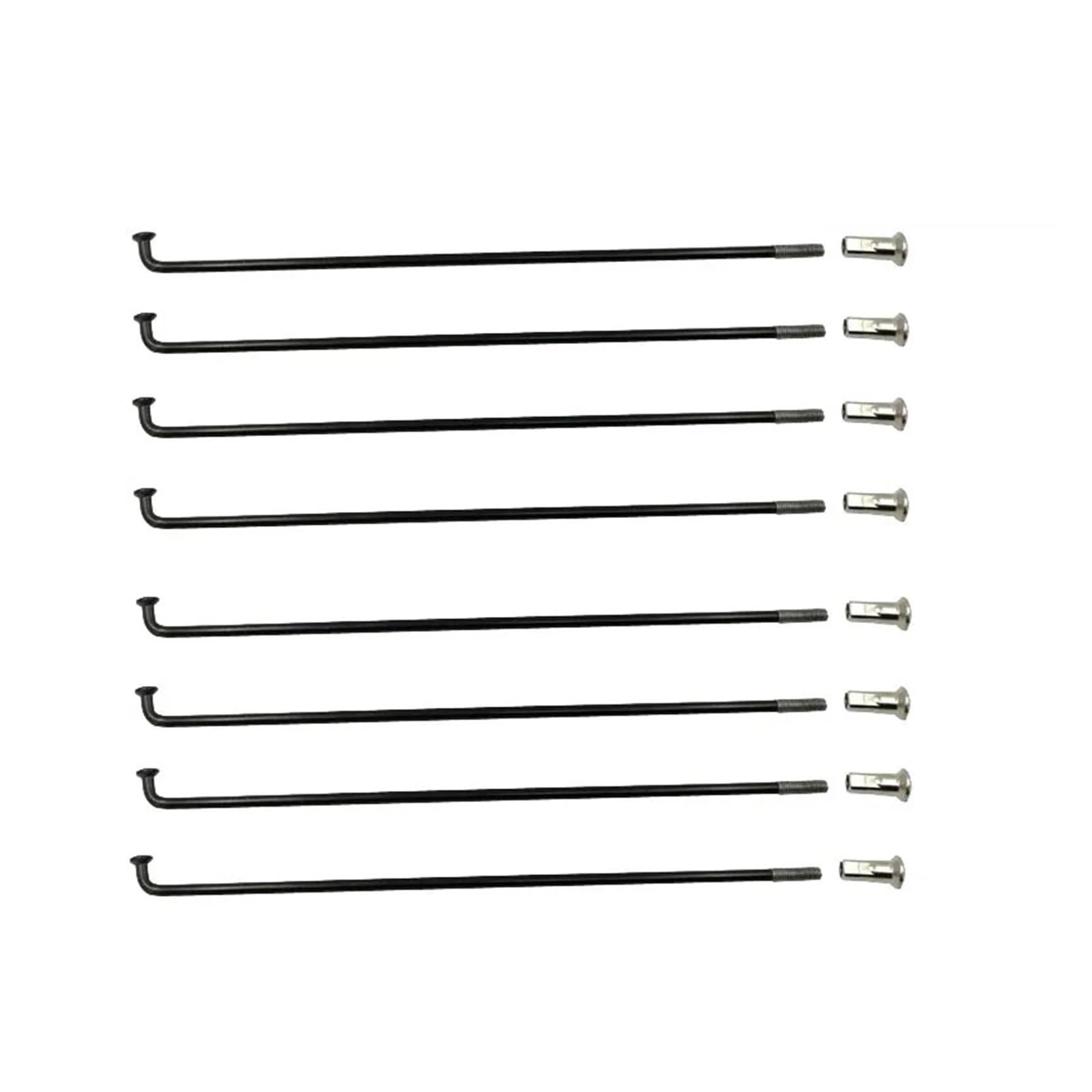 Radios de bicicleta eléctrica, 10 unidades, diámetro de 10 g, 3,1 mm, cuerpo redondo, color negro, material de acero al carbono 45 #, radios de rueda de bicicleta eléctrica (longitud de 146 mm)