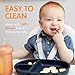 Boon CHOW Silicone Plate Set - 3 Unbreakable Divided Toddler Plates - Baby Plates for 6 Months and Up - Baby Led Weaning Supplies - Mint Multicolor