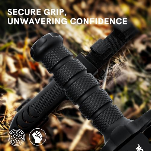 Image of Dispatch Fixed Blade Hunting Knife with Sheath, 12-inch Survival Knives for Men Tactical Bowie Knife with Non-Slip Handle for Bushcraft, Outdoor Camping