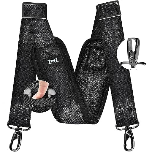 ZINZ 77 Pulgadas Correa de Hombro, Correa de Bolsa Universal con Cojín Fijo Ultra Grueso y Hebillas de Doble Equilibrio para Bolsa de Hombro, Equipaje, Cámara, Bandolera, etc - Negro | Ya disponible en tu tienda friki favorita! En mundofriki.es!