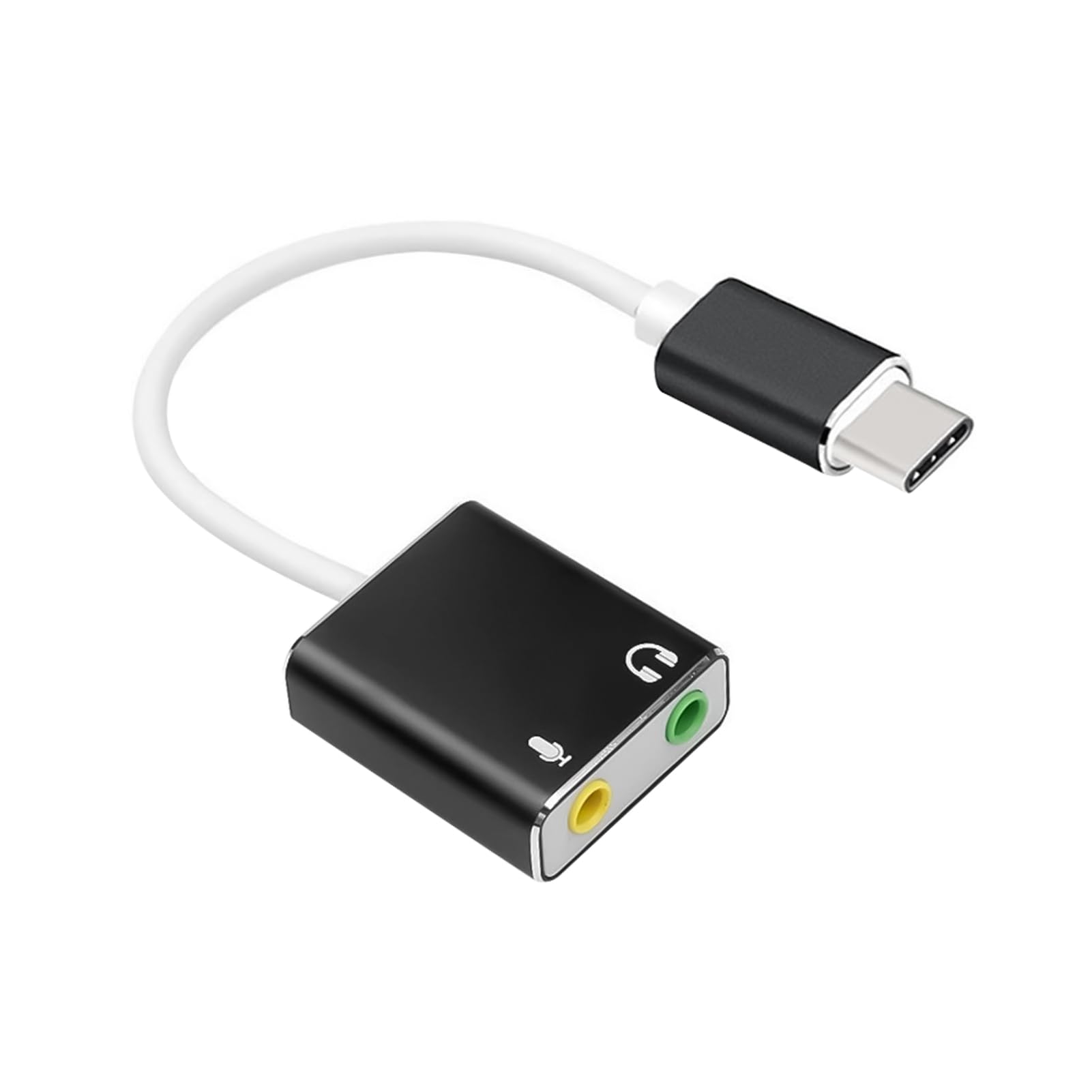 Adaptador Audio USB-C a Jack 3,5 mm con Entrada de Micrófono para Auriculares, Tarjeta de Sonido Externa Estéreo 3D, Compatible con PS4, PS5, Windows, Mac, Plug & Play, Sonido de Alta Fidelidad
