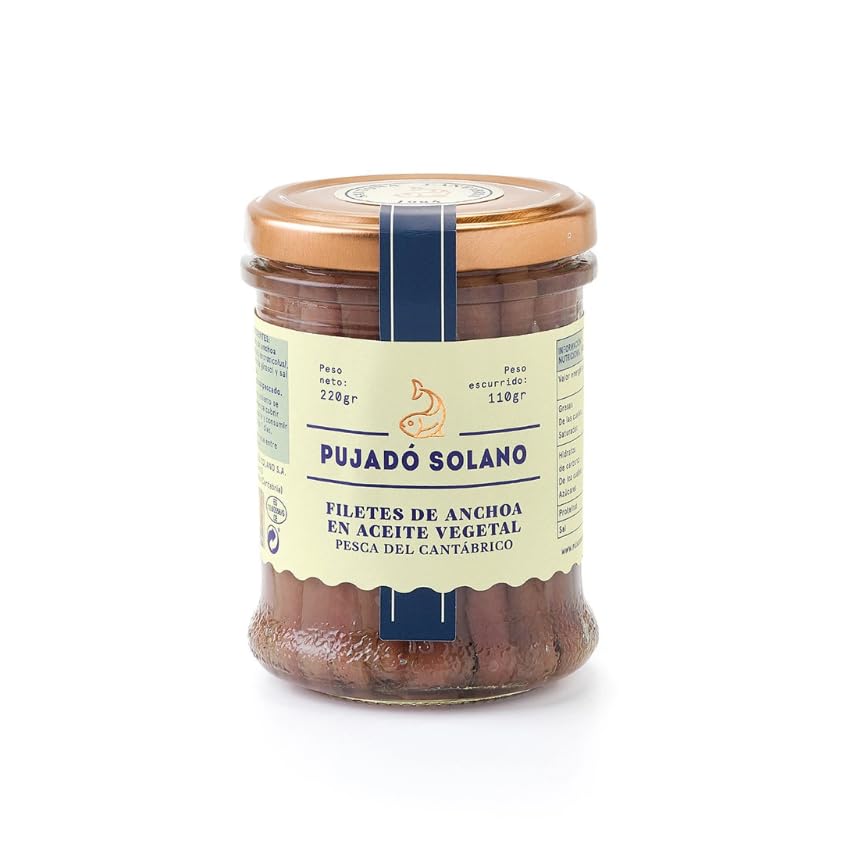 Anchoas del Cantábrico de Costera en Aceite de Girasol: Del Mar a tu Paladar en un Tarro de Cristal 2/4 de 220 g.