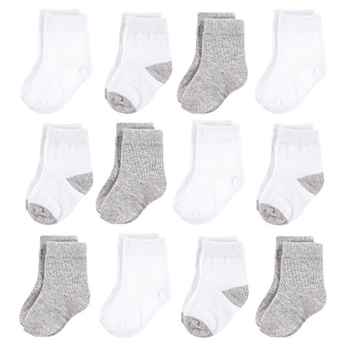 Image of Hudson Baby Baby 8-pack Cotton Rich Newborn and Terry Socks
