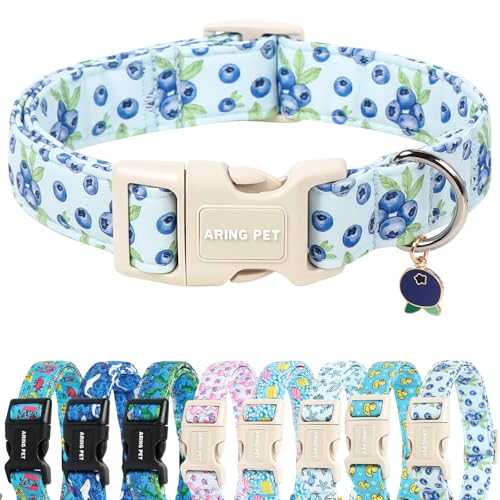 Image of ARING PET Summer Dog Collar for Puppy Small Medium Large Dog-Blueberry M