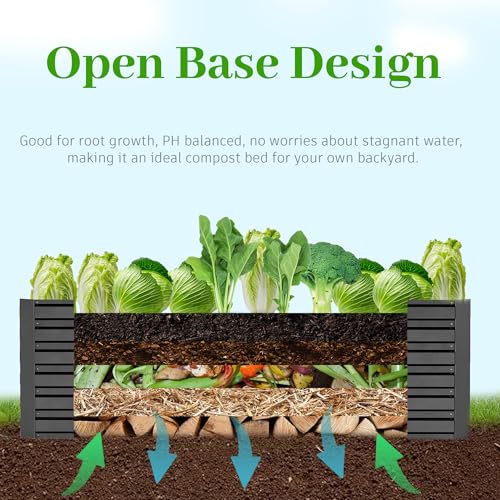 NAVINE 6x3x2 ft Raised Garden Bed, Large Metal Planter Raised Beds, Planters for Outdoor Plants for Vegetables, Flowers, Herbs, Fruits, and Succulents.(2 Pcs)