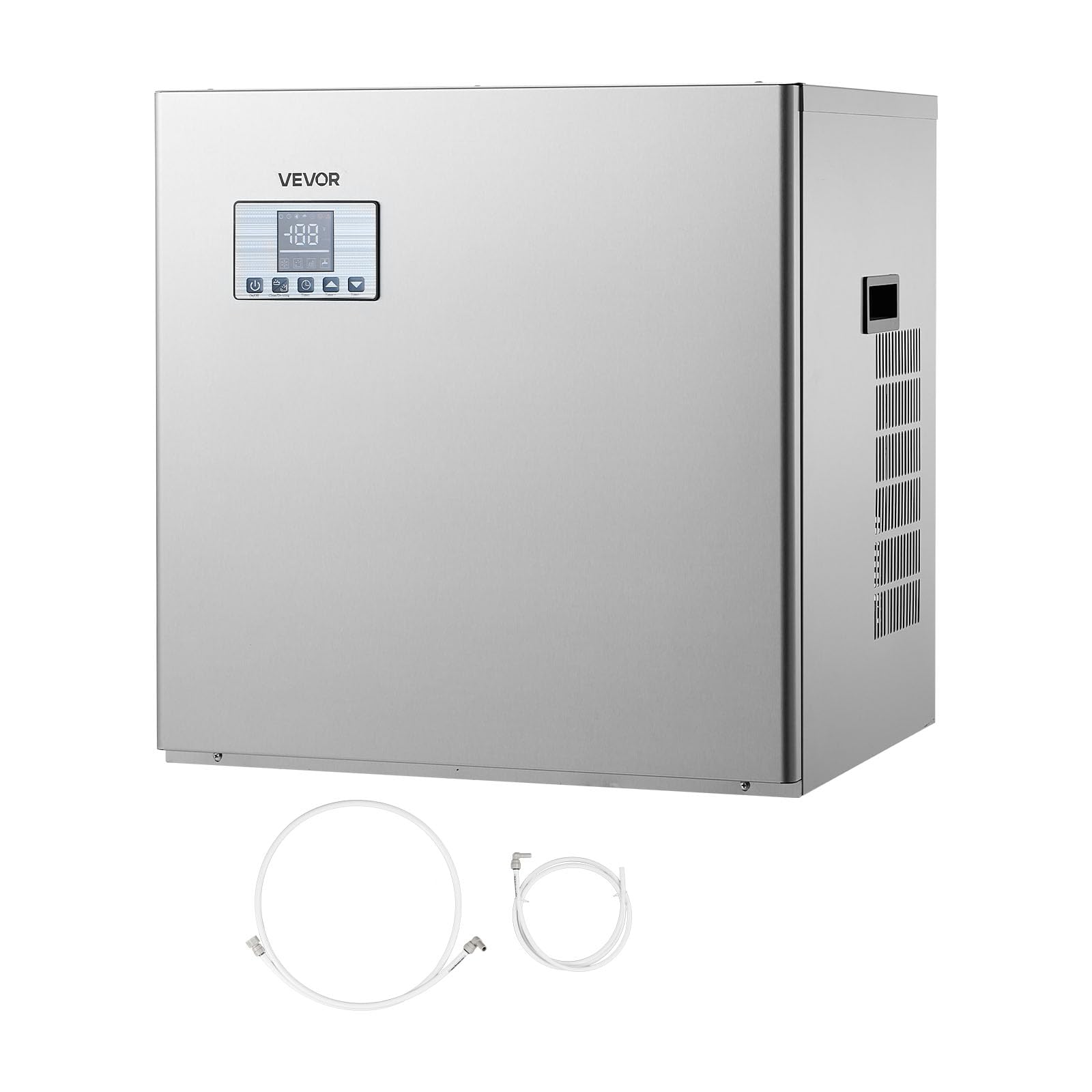 VEVOR Testa per Macchine per Cubetti di Ghiaccio Commerciali, in Acciaio Inox da 181 kg con Pannello di Controllo Intelligente, Autopulente, Spessore Regolabile, per Ristoranti, Bar, Solo Testa