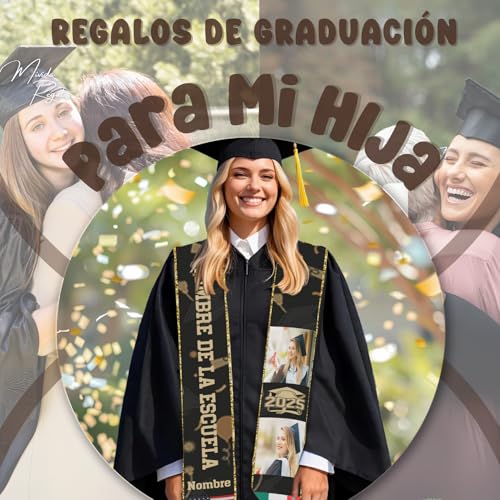 Personalizados Stolas De Graduacion 2025 Mexicanas, Regalos Para Graduación 2025, Bandas De Graduación 2025 De Mexico2