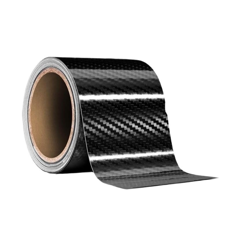 Autofolie 7D-Carbonfaser-Aufkleber, 7 cm breit, Willkommenspedalschutz for Autotüren, Kratzschutz for die Autorückseite, Stoßstangenfolie, Auto-Styling Auto Folie(400cm x 7cm)