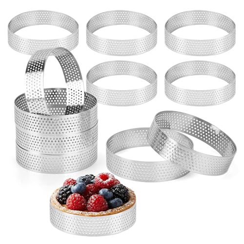 Anillos de bollería de acero inoxidable con diseño perforado ultra resistente 2