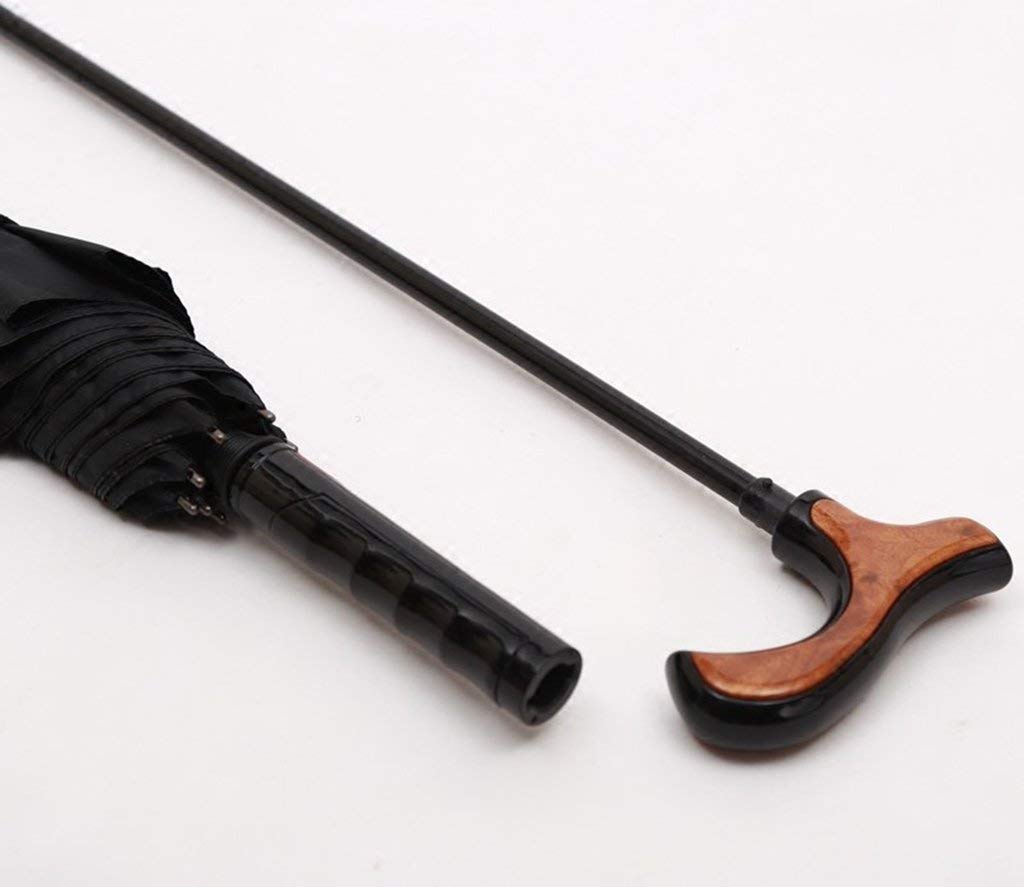Soporte para bastón para caminar Muleta para bastón para anciano Anciano Telescópico Estable Antideslizante Ligero Altura ajustable con 4 pies y mango de madera Bastones negros para hombres o mujeres