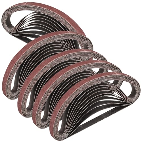 STEBRUAM Bande Abrasive 13 x 457 mm,50PCS 80 grain Ensemble de Bandes Abrasives