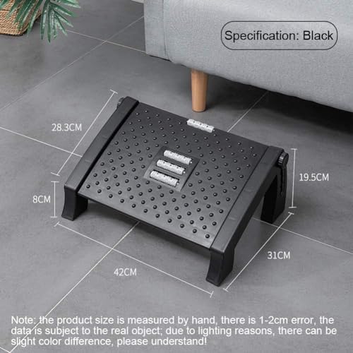 CBEX Foot Rest for Under Desk at Work,Under Desk Footrest with Massage Surface Ergonomic Adjustable Foot Stool 6 Height Position with Firm Non-Slip Legs for Home Office to Back Hip Pain Relief (ADJUSTABLE) CB-01 CBEX Foot Rest for Under Desk at Work,Under Desk Footrest with Massage Surface Ergonomic Adjustable Foot Stool 6 Height Position with Firm Non-Slip Legs for Home Office to Back Hip Pain Relief (ADJUSTABLE) CB-01