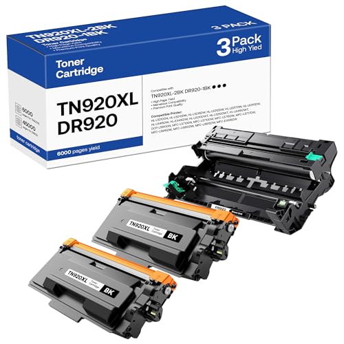 Toner TN920XL et tambour DR920 compatibles Brother HL-L6210DW (pack de 2+1)
