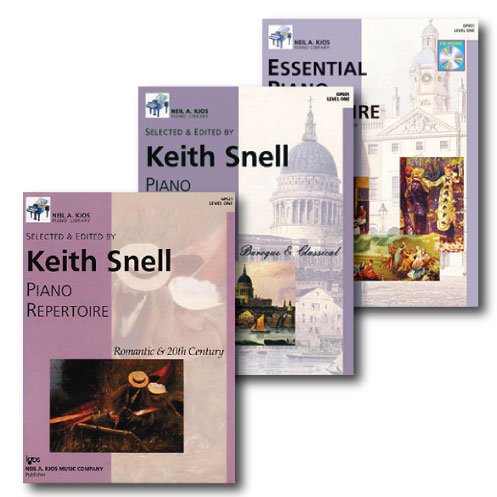 Neil A. Kjos Piano Library Piano Repertoire Level One - Three Book Set - Includes Romantic & 20th Century, Baroque & Classical, and Essentials Repertoire Books      Sheet music