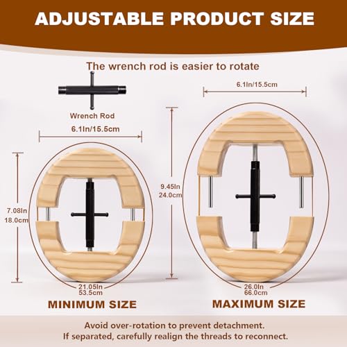 Image of Hat Stretcher, Cowboy Hat Stretcher for Fitted Hats, Hats Jack with Wrench, Extender Widener for Men Cowboy Baseball Caps