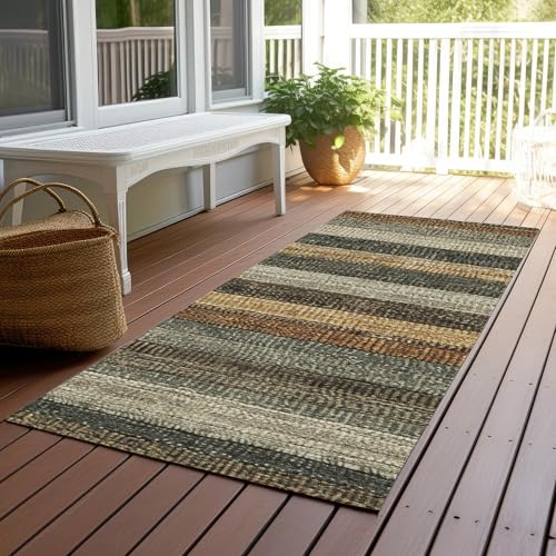 Tapete decorativo Addison Rugs Chantille Khaki 2'3" x 7'6" miniatura 6