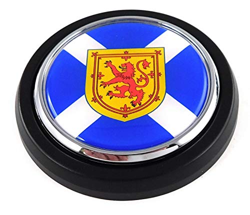 Image of Scotland Scottish Flag Car Truck Black Grill Badge 3.5 inch Grille Chrome Emblem