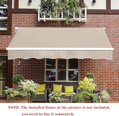 Couverture supérieure de remplacement auvent de patio en polyester 280g 2m