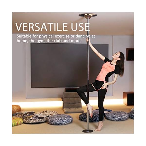 VIVOHOME-Portable-Spinning-Dance-Stripping-Pole-for-Home-Fitness VIVOHOME Professional Dancing Pole, 45mm Portable Dance Pole for Home Fitness