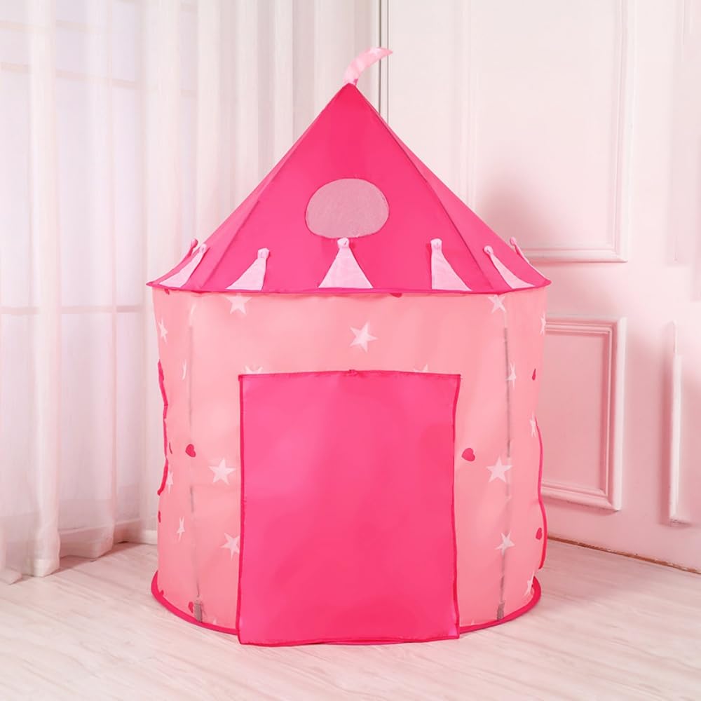 Tienda campaña Infantil,Tunel de Juego Infantil,Carpa Princesa Rosa,casa de Juegos para niños Túnel de Bolas Interior/Exterior
