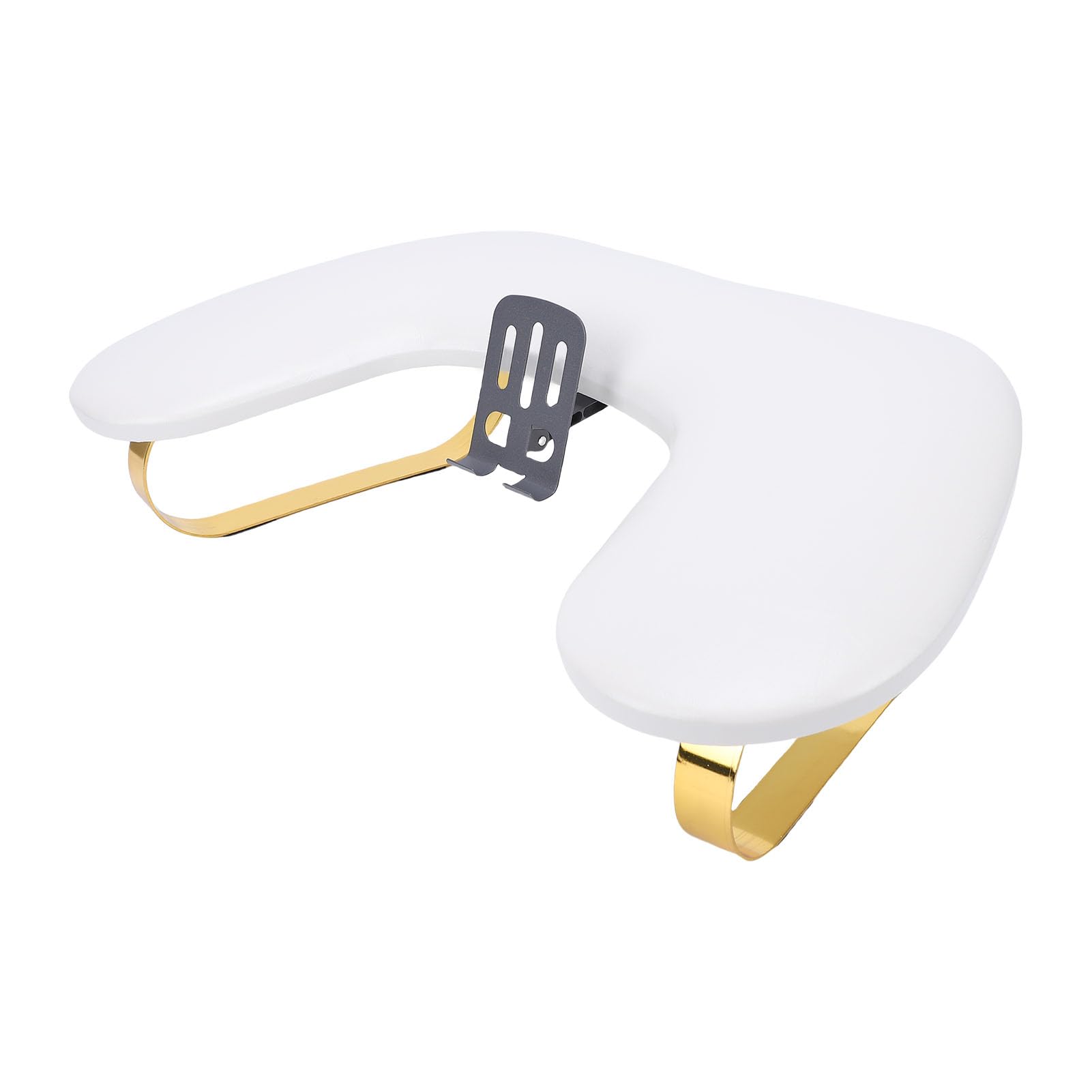Reposabrazos para Uñas con Soporte para Teléfono, Cojín Ergonómico de Piel Sintética para Estación de Manicura Nail Techs, 1 Unidad (WHITE)
