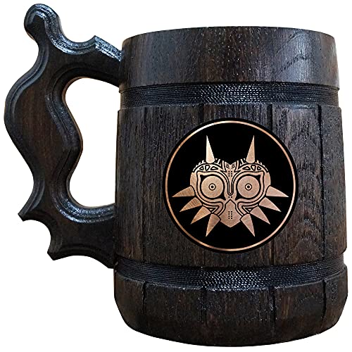 Zelda Majoraâ€™s Mask Beer Mug, The Legend of Zelda Beer Stein, LoZ Gamer Gift, Super Smash Bros Tankard, Gift for Men, Gift for Him